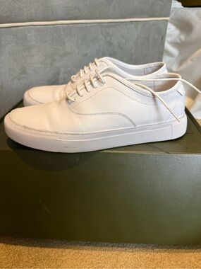 Beckett Simonon White Leather Low-Top Sneakers